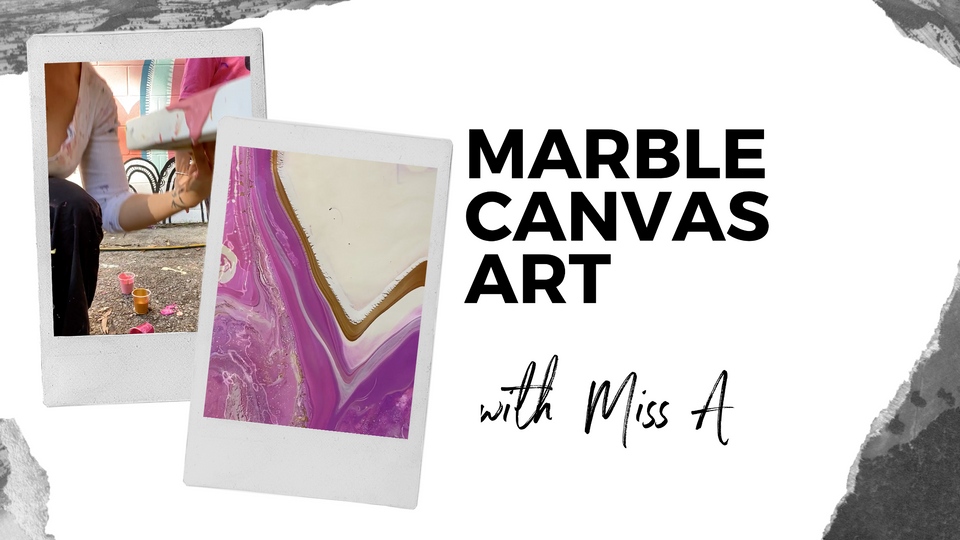 Miss A- Art Time: MARBLE CANVAS ART